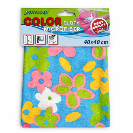 Mikroutierka Color 40x40 cm kvietky  220 g/m Janegal