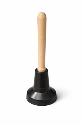 Zvon na WC vysoký gumenodrevený