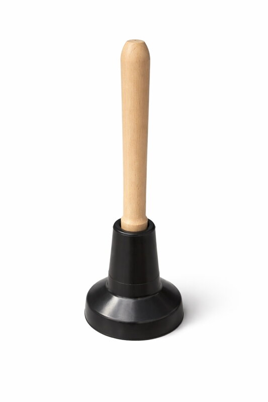 Zvon na WC vysoký gumenodrevený